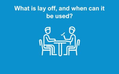 What is lay off, and when can it be used?